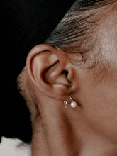Load image into Gallery viewer, White Pearl Swirl Studs in Gold
